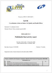 Co-ordination Action on Indoor Air Quality and Health Effect