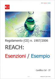 Regolamento (CE) n. 1907/2006﻿ REACH: Esenzioni / Esempio