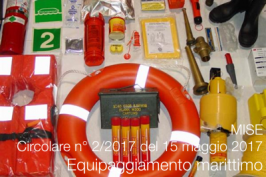 MISE Circolare 2/2017 equipaggiamento marittimo