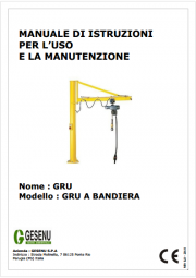 Manuale di Istruzioni per l'Uso e la Manutenzione Gru a bandiera