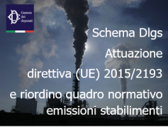 Schema Dlgs attuazione direttiva (UE) 2015/2193 e riordino quadro normativo emissioni
