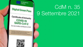 Consiglio dei Ministri n. 35 del 9 Settembre 2021 Consiglio dei Ministri n. 35 del 9 Settembre 2021