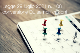 Legge 29 luglio 2021 n. 108 Legge 29 luglio 2021 n. 108