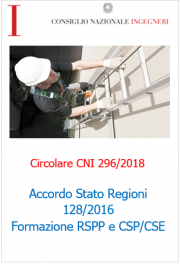 Circolare CNI 296/2018 - Accordo Stato Regioni 128/2016