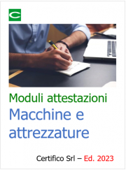 Aggiornamento moduli attestazioni macchine e attrezzature