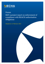 Rapporto ECHA - Obblighi di autorizzazione REACH