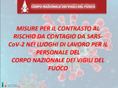 Misure Covid Luoghi di lavoro personale CNVVF