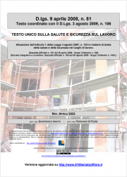 Testo Unico Sicurezza D.Lgs. 81/2008 - 04.2022