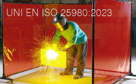 UNI EN ISO 25980:2023 - Tende di saldatura e schermi per saldatura ad arco UNI EN ISO 25980:2023 - Tende di saldatura e schermi per saldatura ad arco