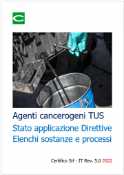 Agenti cancerogeni TUS: Elenchi Sostanze/Processi