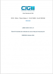 Linee Guida CIG n.21 - Quantificazione dei consumi nei casi di prelievi fraudolenti Linee Guida CIG n.21 - Quantificazione dei consumi nei casi di prelievi fraudolenti