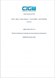 Linee Guida CIG n.21 - Quantificazione dei consumi nei casi di prelievi fraudolenti