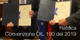 Ratifica della Convenzione OIL 190 del 2019 sulla violenza e le molestie nel mondo del lavoro