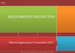 Regolamento edilizio tipo | ANCE Novembre 2018