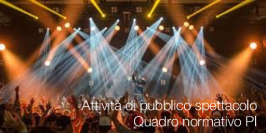 Attività pubblico spettacolo: Quadro normativo PI Attività pubblico spettacolo: Quadro normativo PI