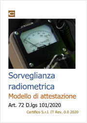 Attestazione sorveglianza radiometrica | Dlgs 101/2020