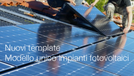 Nuovi template: Modello unico impianti fotovoltaici Agg. D. Lgs 199/2021