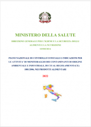 Piano nazionale di controllo ufficiale contaminanti nei prodotti alimentari - anno 2022