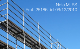 Nota MLPS Prot. 25186 del 06/12/2010