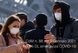 Consiglio dei Ministri n. 88 del 5 Gennaio 2021