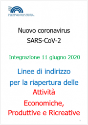 COVID-19 | Linee guida riapertura attività Economiche e Produttive Rev. 11 Giugno 2020