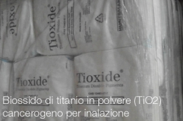Biossido di titanio in polvere (TiO2): cancerogeno per inalazione ECHA