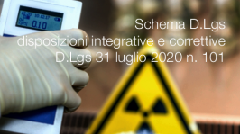 Schema D.Lgs disposizioni integrative e correttive D.Lgs 31 luglio 2020 n. 101