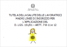 Linee di indirizzo lavoratrici madri Linee di indirizzo lavoratrici madri