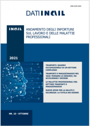 INAIL Dati 10/2021 - Andamento degli infortuni sul lavoro e delle malattie professionali