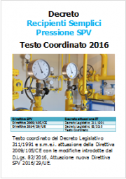 Decreto Recipienti Semplici Pressione (SPV): Testo Coordinato 2016