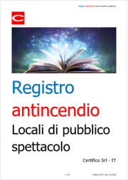 Registro antincendio locali di pubblico spettacolo