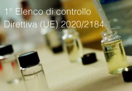 1° Elenco di controllo sostanze o composti direttiva acque destinate al consumo umano 