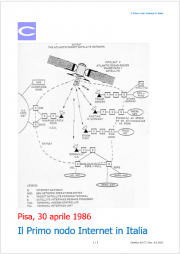 Primo nodo Internet in Italia: 30 Aprile 1986 / CNR PI Primo nodo Internet in Italia: 30 Aprile 1986 / CNR PI