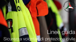 Linee guida sicurezza volontari di protezione civile Linee guida sicurezza volontari di protezione civile