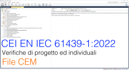 CEI EN IEC 61439-1:2022 Verifiche di progetto ed individuali | File CEM CEI EN IEC 61439-1:2022 Verifiche di progetto ed individuali | File CEM