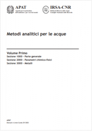 Metodi Analitici per le Acque Metodi Analitici per le Acque