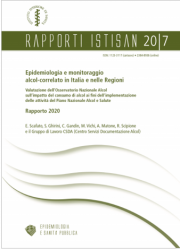 Epidemiologia e monitoraggio alcol-correlato 2020 Epidemiologia e monitoraggio alcol-correlato 2020