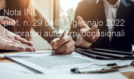 Nota INL prot. n. 29 dell'11 gennaio 2022  