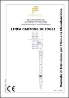 Manuale di Istruzioni per l'Uso e la Manutenzione: Linea cartone in fogli