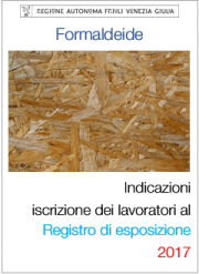 Formaldeide: Indicazione iscrizione registro di esposizione RFVG