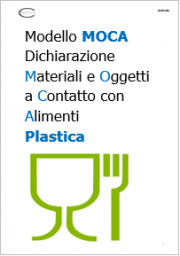 Modello Dichiarazione MOCA materie plastiche