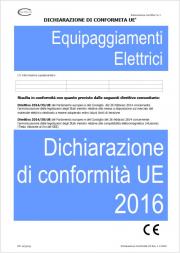 Dichiarazione di Conformita' UE BT/EMC Equipaggiamenti elettrici 2016