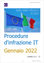 Procedure d'infrazione IT / Gennaio 2022