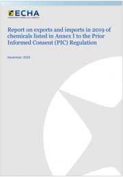 Relazione Annuale 2019 esportazioni importazioni Regolamento PIC 