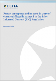 Relazione Annuale 2019 esportazioni importazioni Regolamento PIC Relazione Annuale 2019 esportazioni importazioni Regolamento PIC