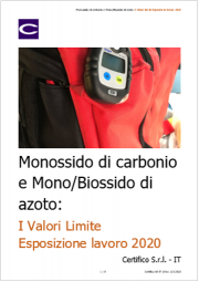 Monossido di carbonio e Mono/Biossido di azoto: I Valori Limite lavoro 2020 Monossido di carbonio e Mono/Biossido di azoto: I Valori Limite lavoro 2020