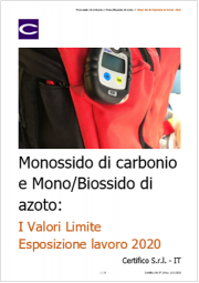 Monossido di carbonio e Mono/Biossido di azoto: I Valori Limite lavoro 2020