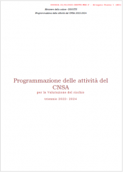 Programmazione delle attività del CNSA 2022-2024 Programmazione delle attività del CNSA 2022-2024