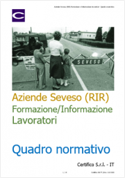 Aziende Seveso (RIR) Formazione e Informazione lavoratori | Quadro normativo Aziende Seveso (RIR) Formazione e Informazione lavoratori | Quadro normativo