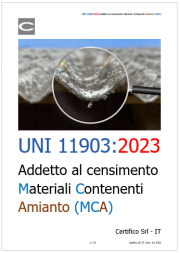 Addetto censimento MCA (UNI 11903:2023)